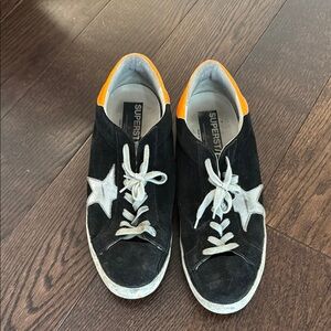 Superstar Black Sneakers with Star Accents